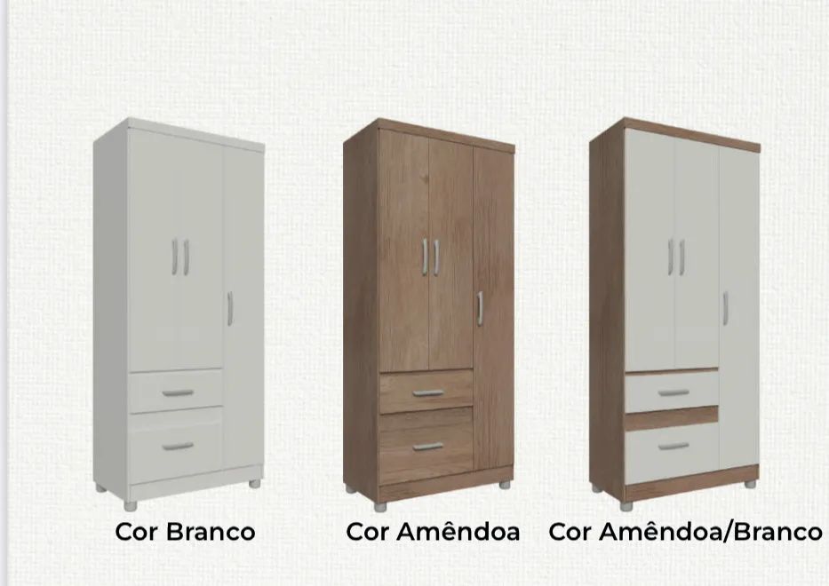 Roupeiro solteiro 3 portas MDF - Foto 4