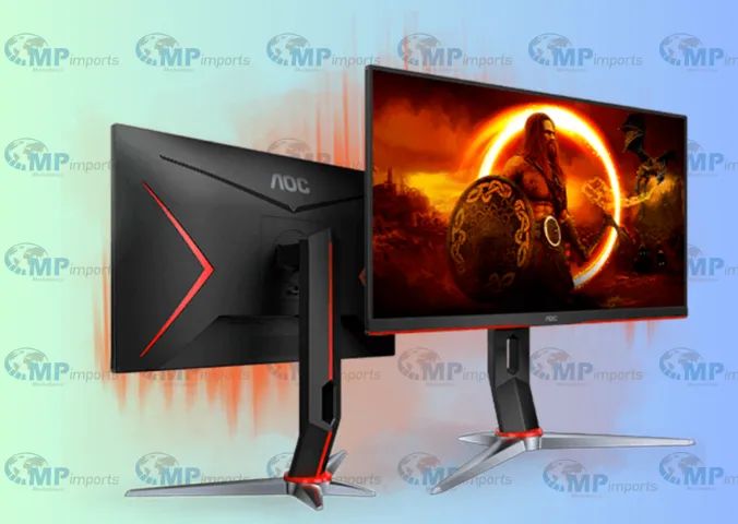 Loja MP Imports: Monitor Gamer AOC 23,8" 165Hz 1ms 24G2S/BK Cor Preta/Vermelho - Foto 2