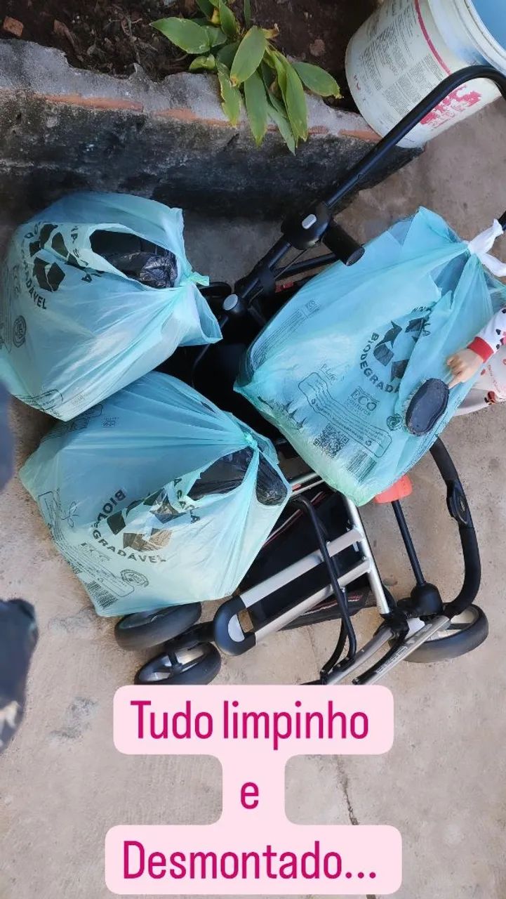 Carrinho de bebê KIDDO com bebê conforto e suporte de carro - Foto 5
