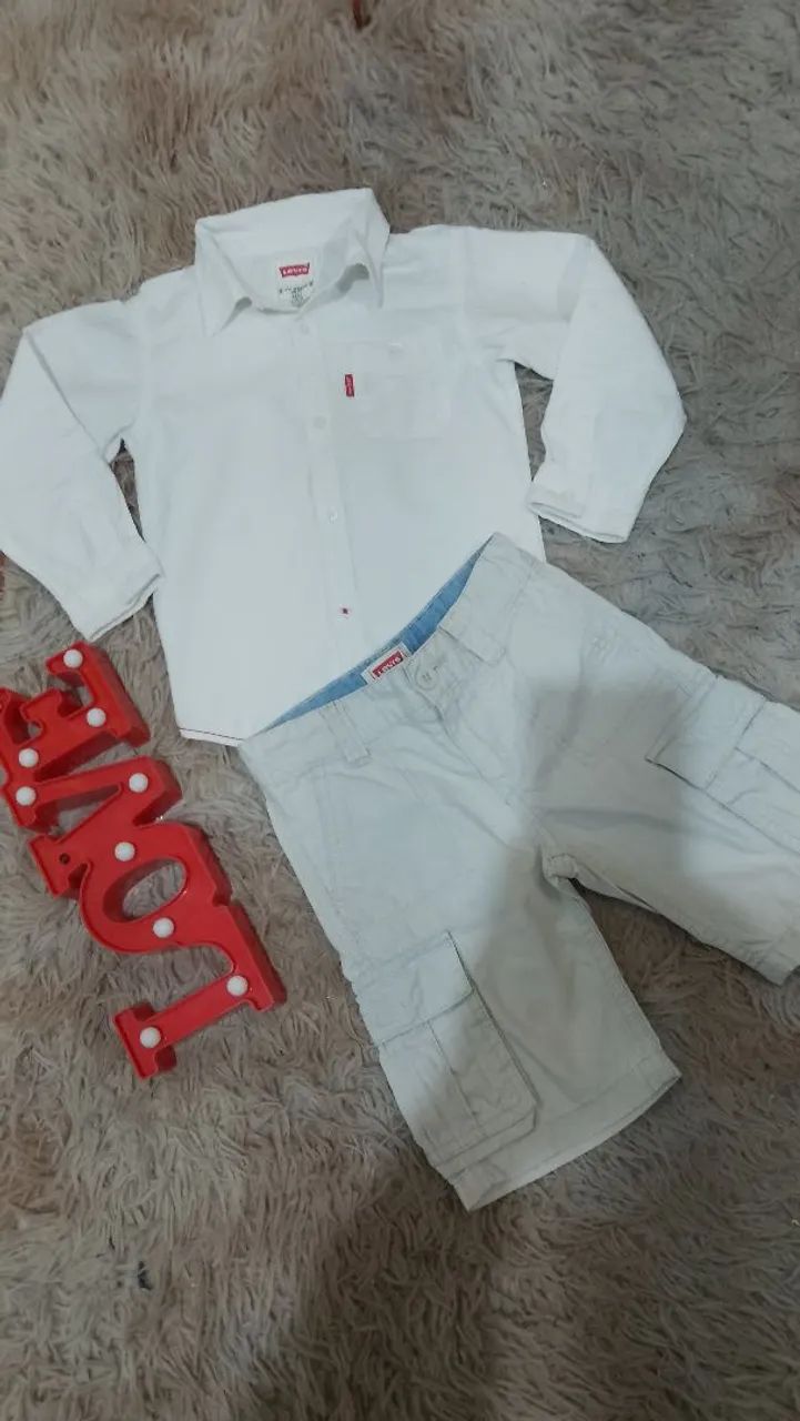 Camisa mais bermuda infantil 2 anos Levi's 
