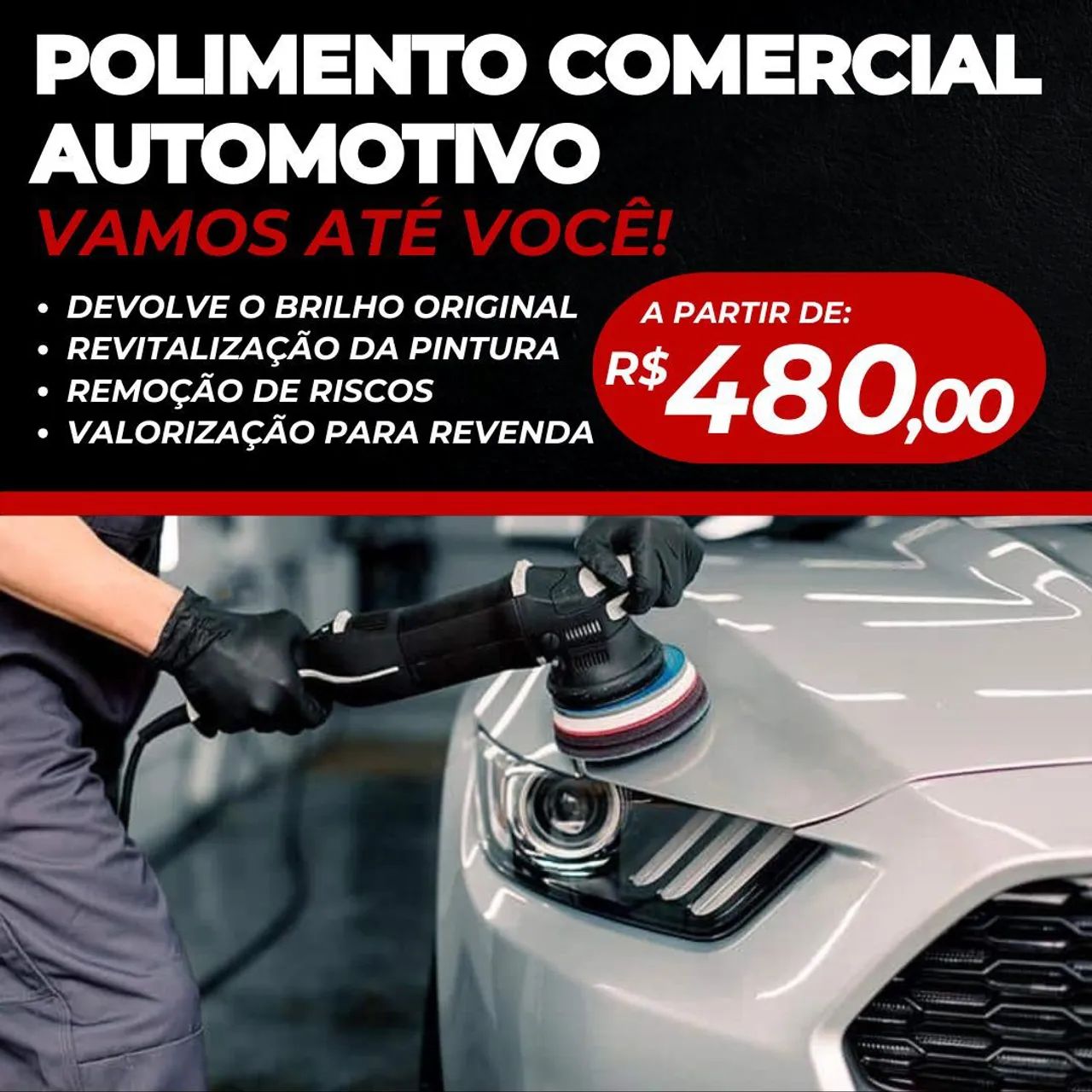 Polimento Automotivo! VAMOS ATÉ VOCÊ! Peças para carros, vans e