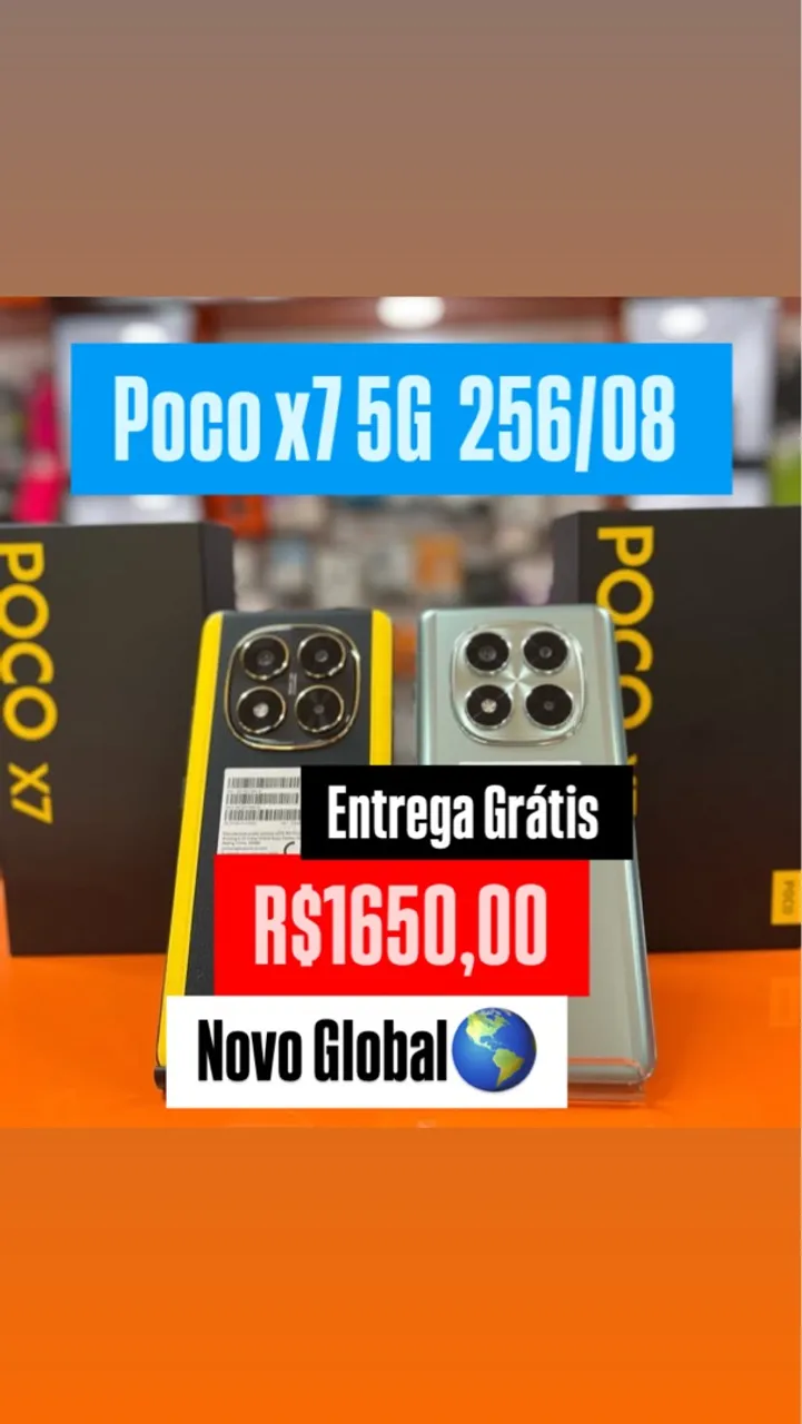 Celular Poco x7 5G 256Gb 08GbRam Novo Entregamos Oferta Sexta 