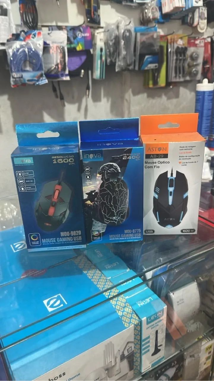 Mouse com fio usb Led game 