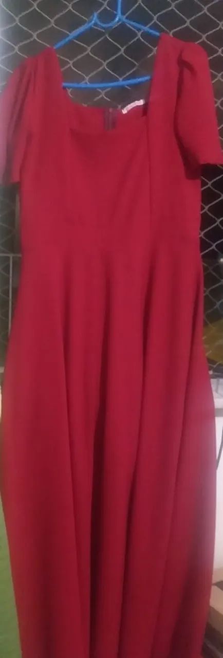  Vestido vermelho longo para festas ou casamento lindo - Foto 4