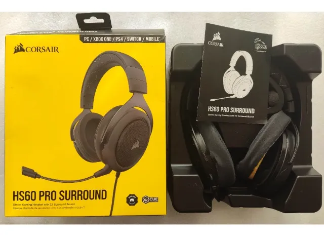 Headset Gamer Corsair HS60 Pro, Surround, Drivers 50mm, P/ PC, XBOX, PS4/5, SWITCH, MOBILE
