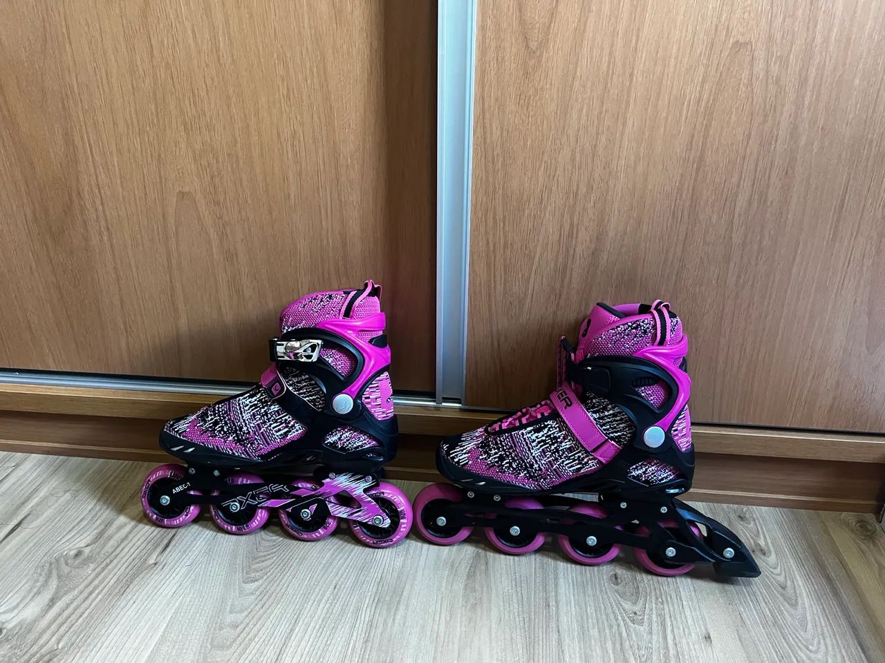 Kit Patins Flying Dream Rosa - tam 39 - usado 3 vezes - Foto 3