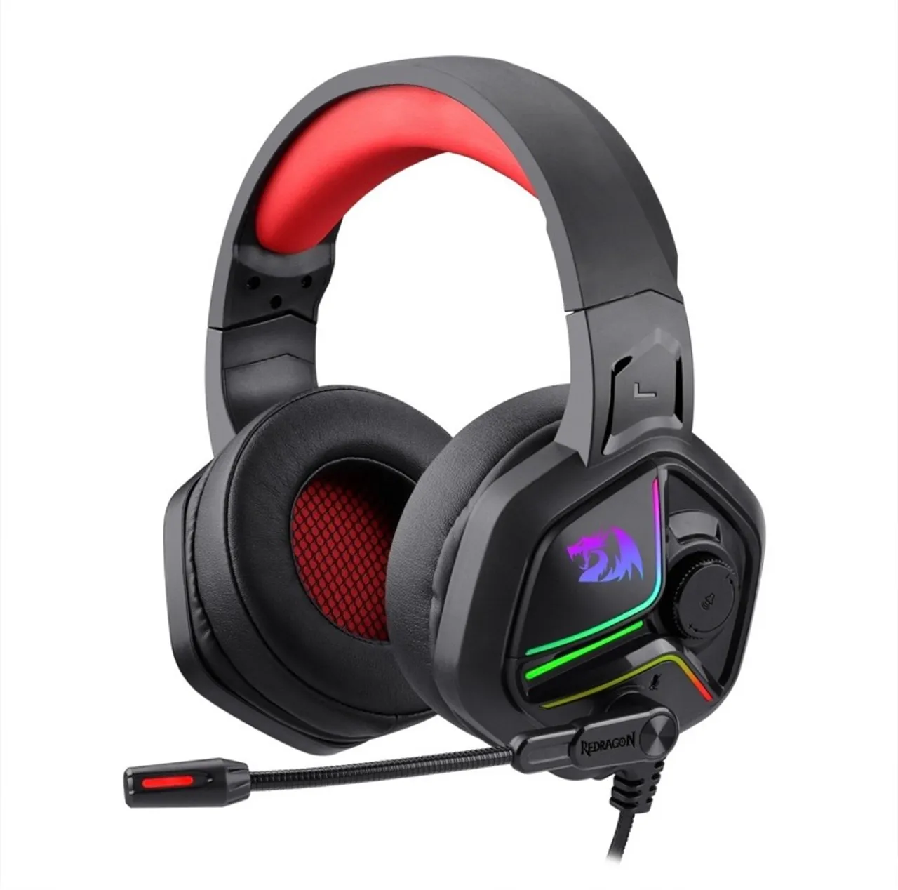Headset Gamer Redragon com Microfone - LED RGB - Conforto e Imersão