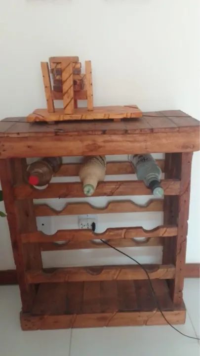 Rack de Vinho em Madeira de Pallet - Foto 3