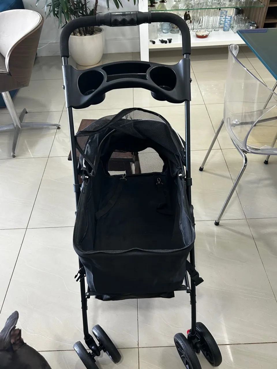 Carrinho Pet com Compartimento e Porta Copos 20 kg