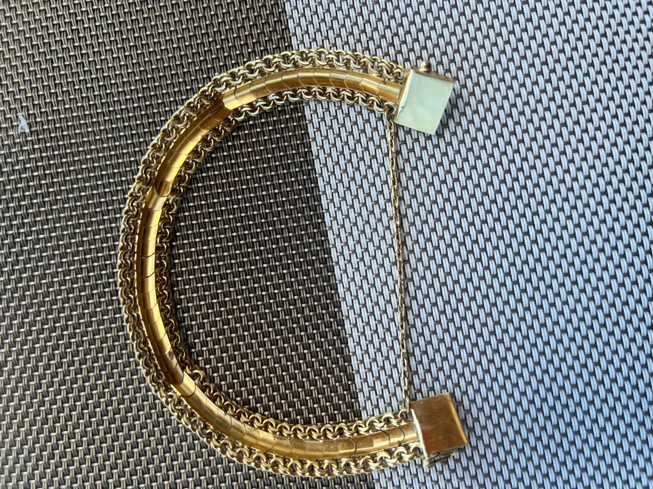 Pulseira e anel de ouro 18K