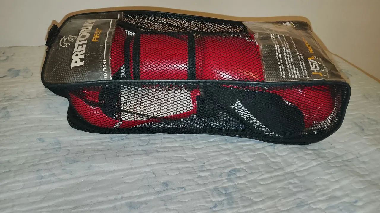 Luva de boxe First 14oz Pretorian vermelha - Foto 4