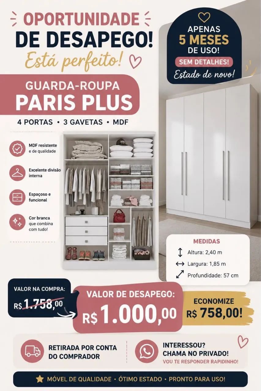 Guarda roupas casal