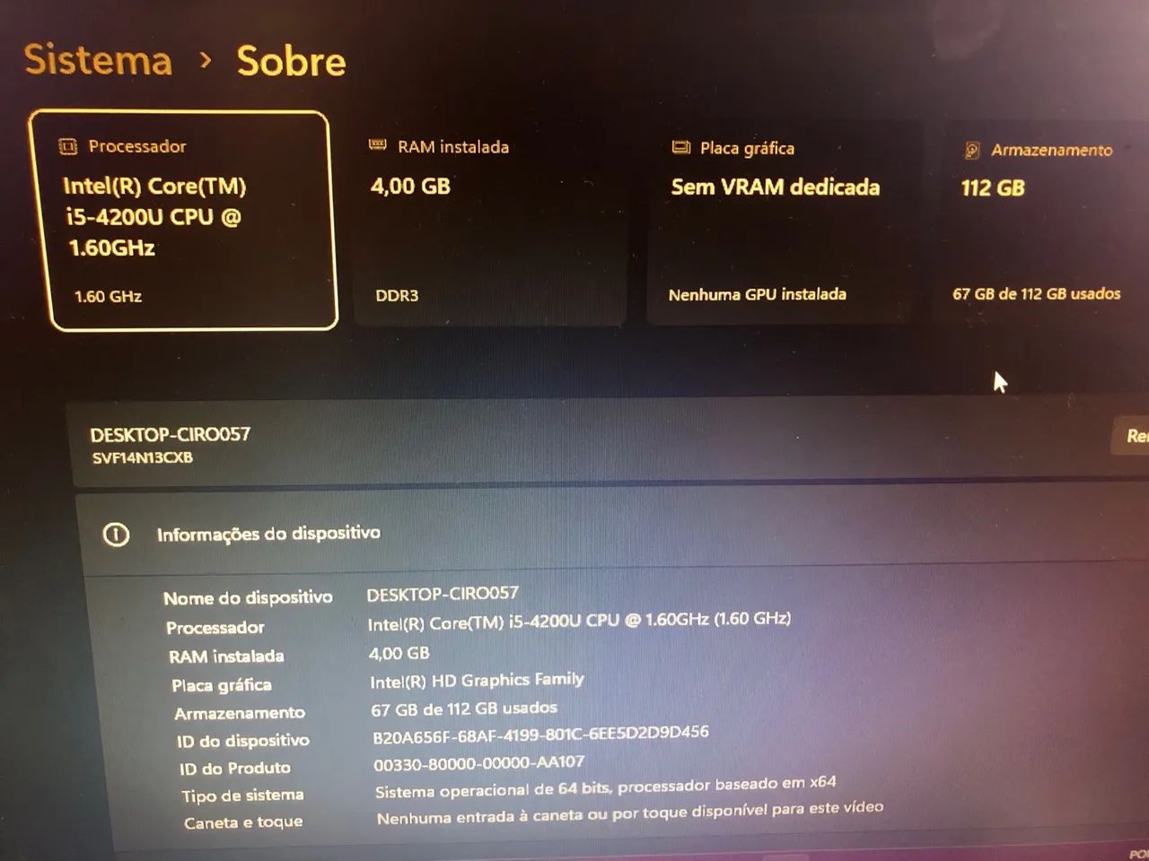 Notebook Sony Core i5 Com defeito no cabo flex Da tela  - Foto 4