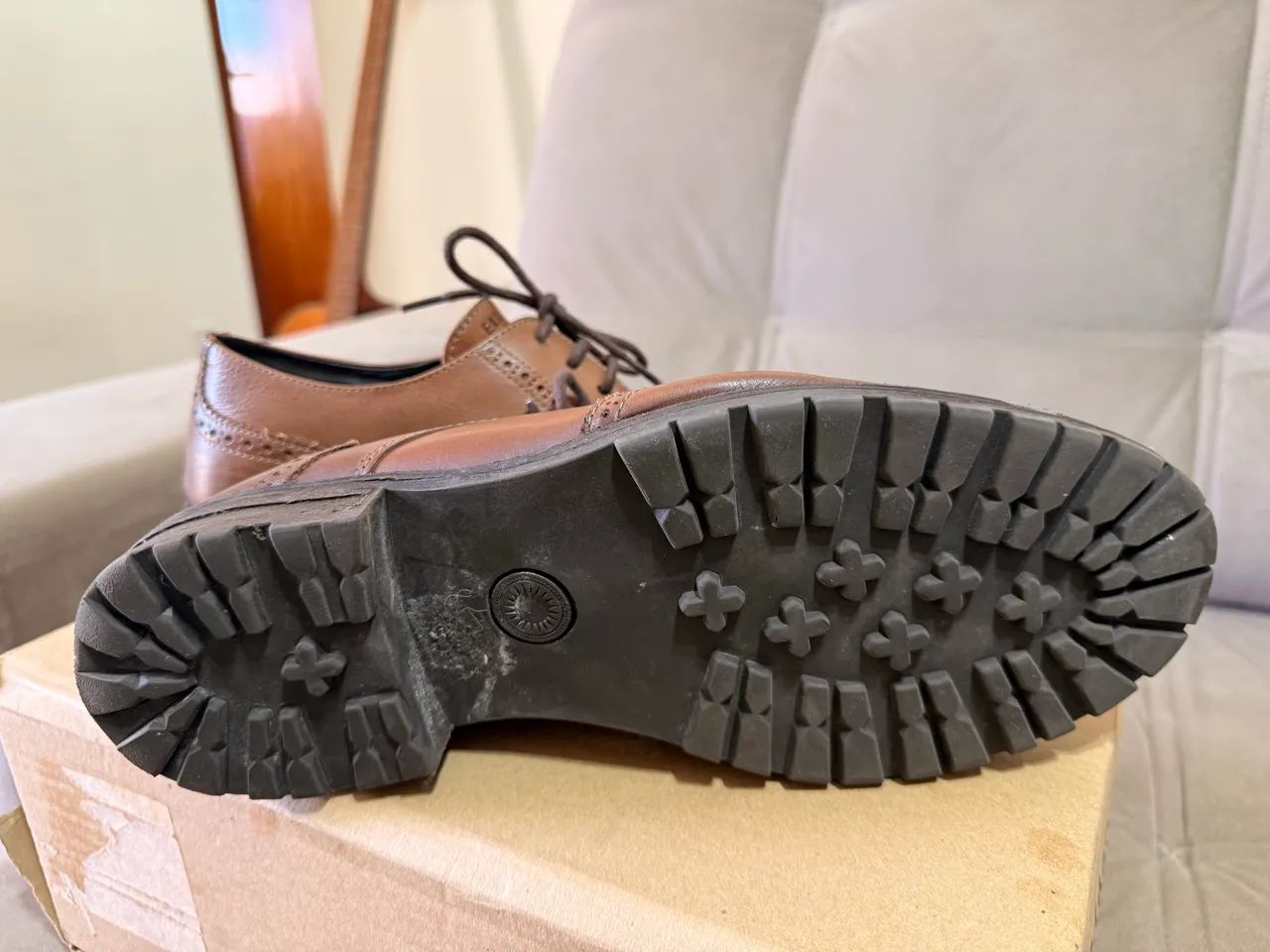 Sapato Ellus derby brogue Marrom - Foto 3