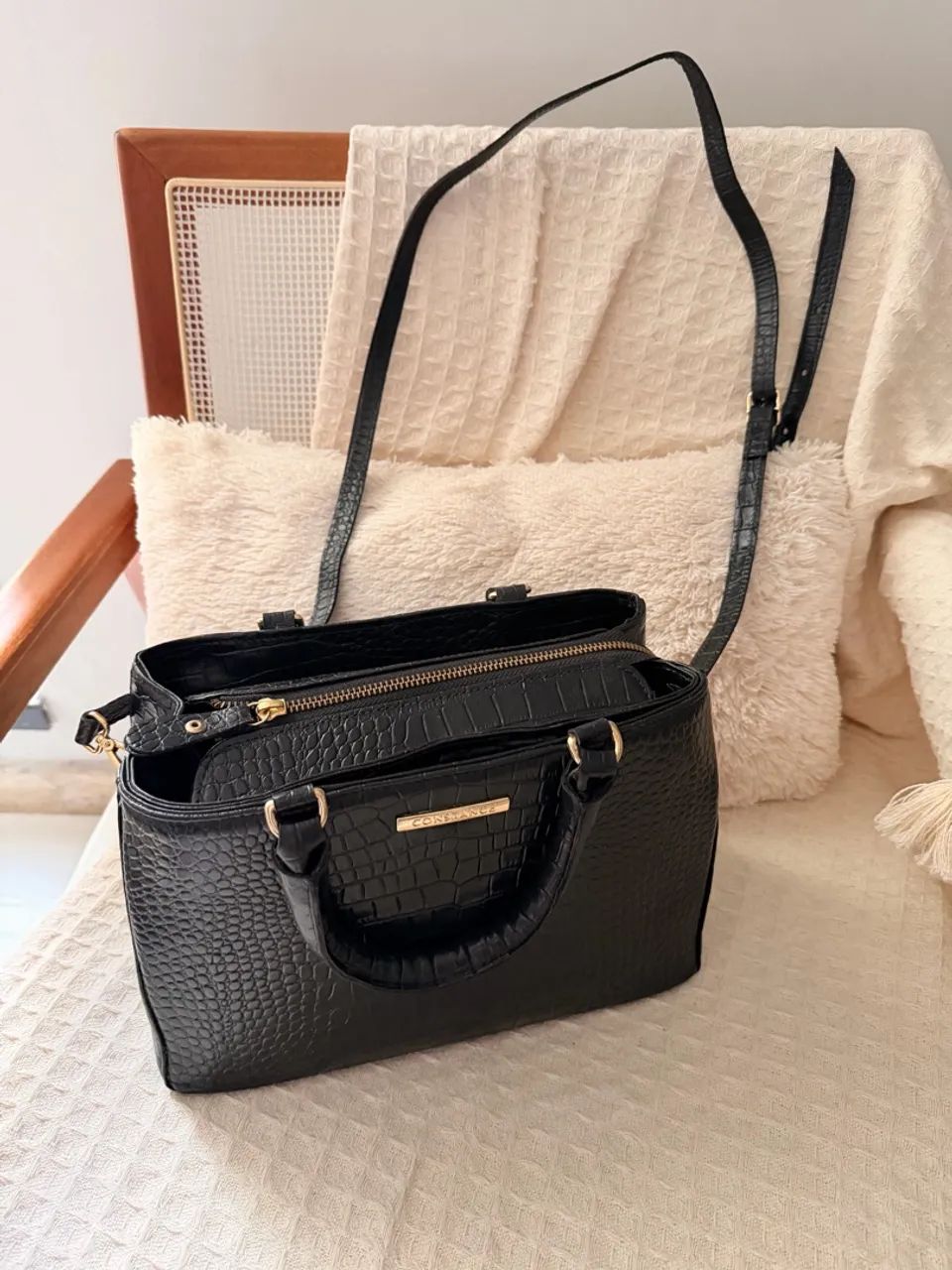 Bolsa de couro legítimo Constance 