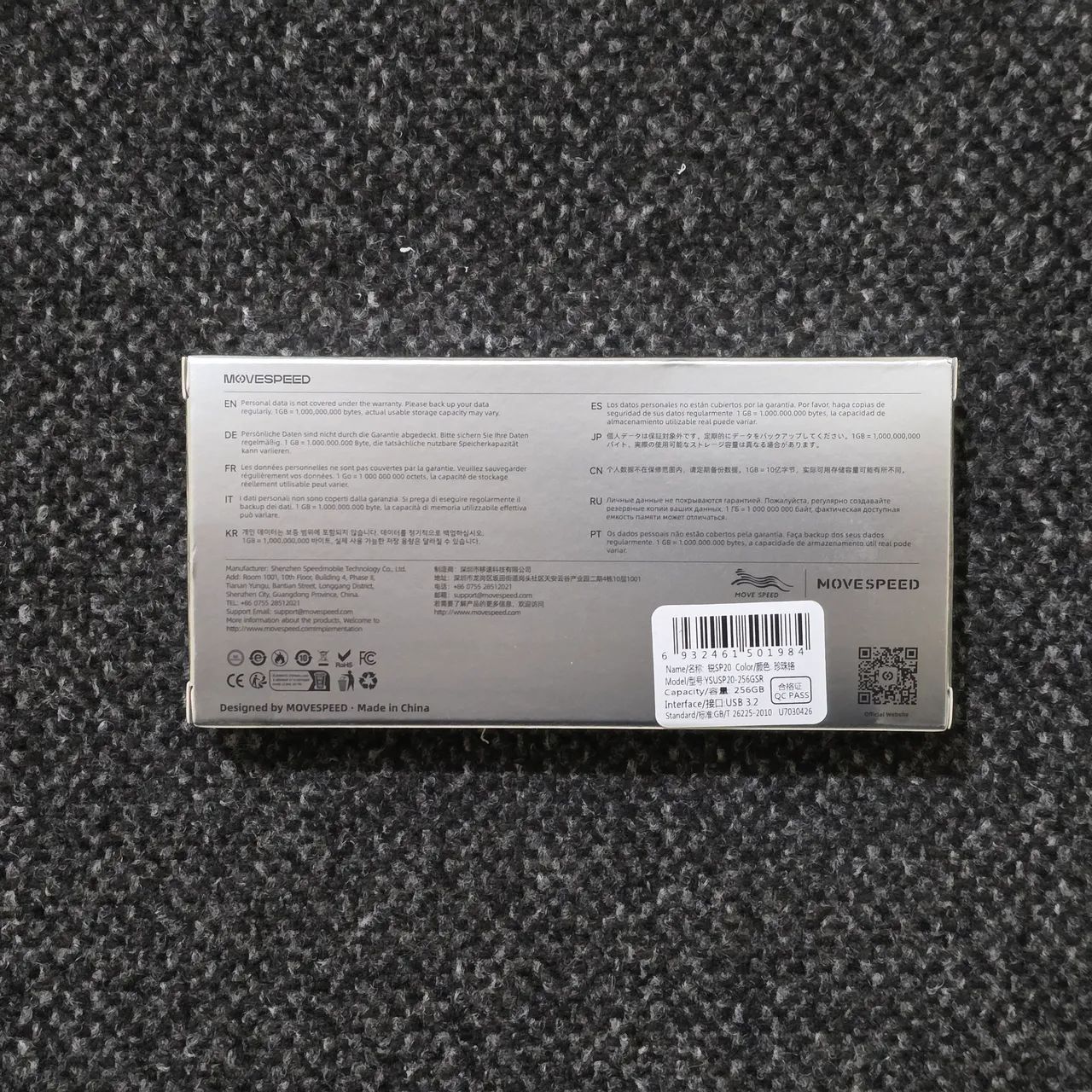 MOVESPEED SP20 2100MB/s USB Flash Drive USB3.2 Gen 2 Type C Solid State Pen Drive 256GB - Foto 2