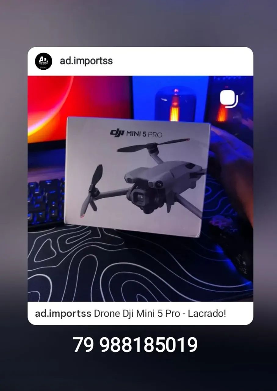Drone Dji Mini 5 Pro - Novo lacrado!