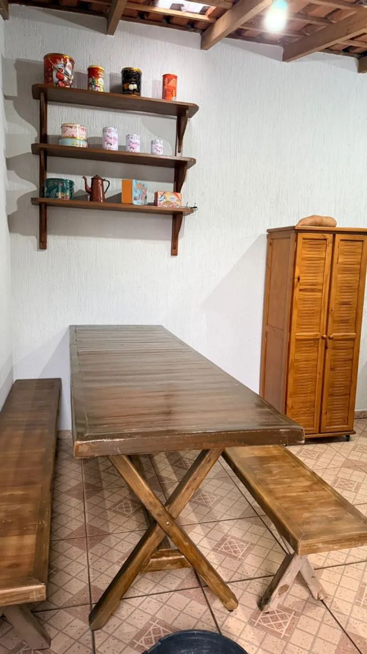 mesa com 2 bancos - Foto 2