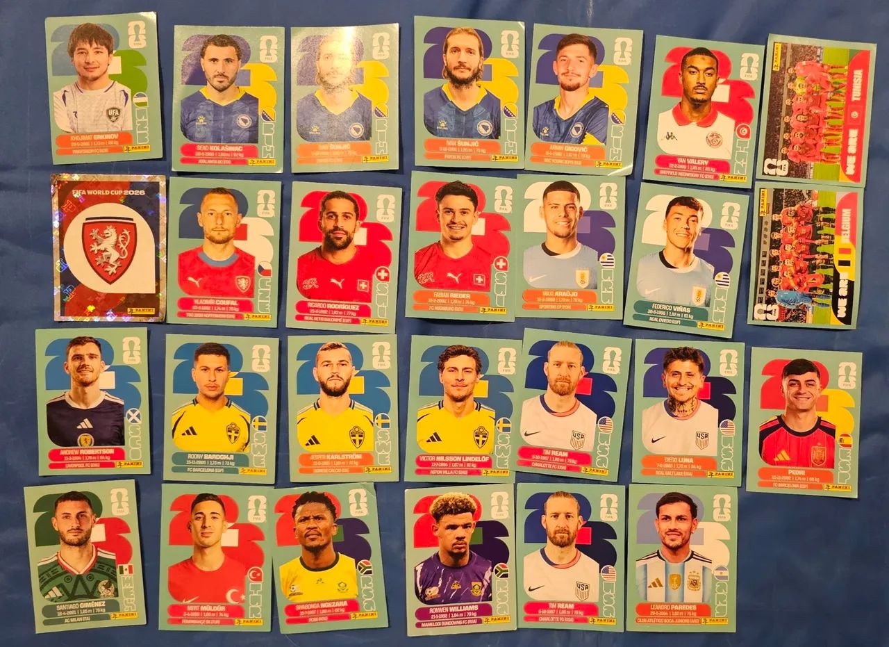 Figurinha da copa 2026 - diversas