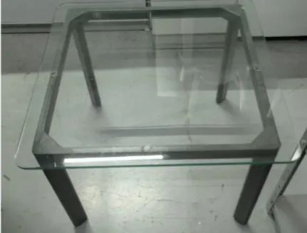 Mesa de centro de vidro e estrutura de ferro   - Foto 2