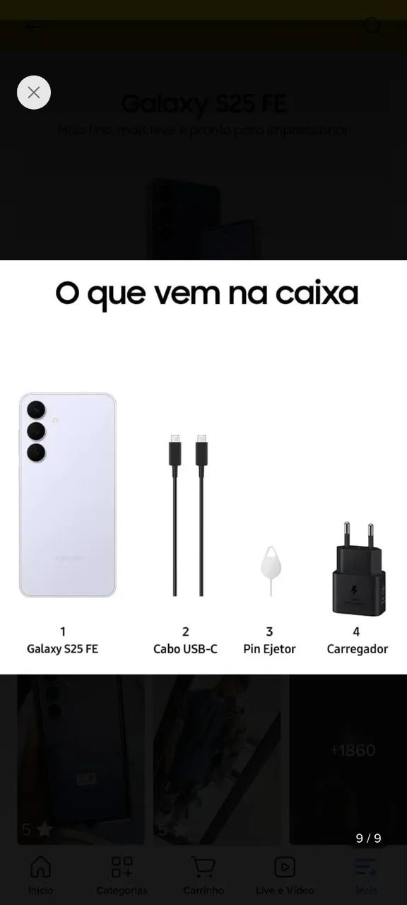 Celular Samsung Galaxy S25 Fe 5g, 256gb - Foto 2