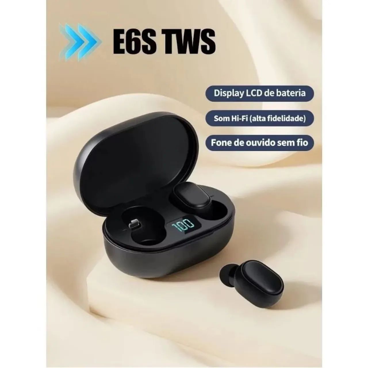 Fone de Ouvido Bluetooth AirDots TWS Sem Fio - Display LED, Case e Microfone - Foto 2
