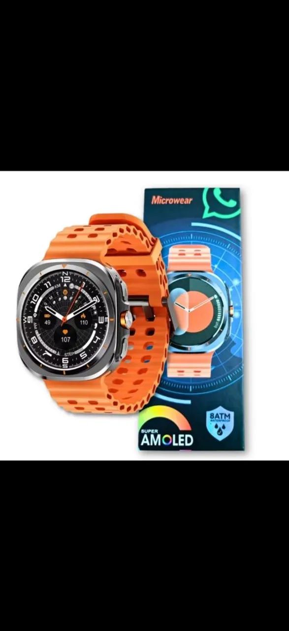 Relógio inteligente Micro Wear Super Amoled -Laranja