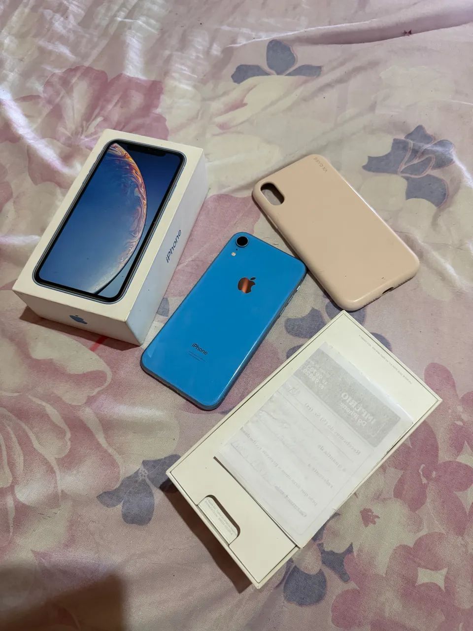 Iphone xr 64gb azul completo 