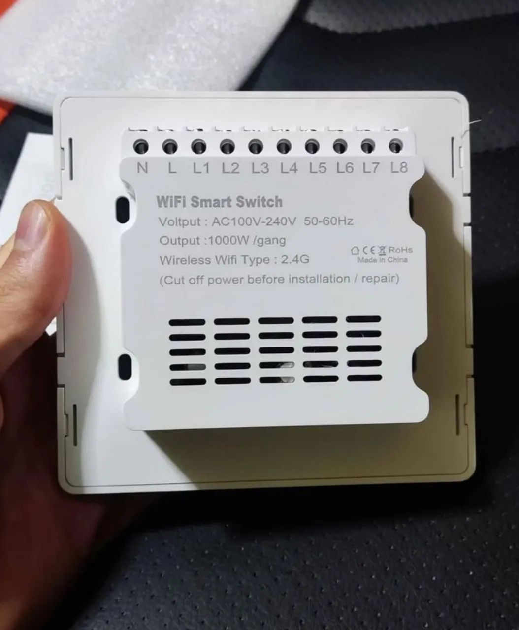 Interruptor inteligente de sensor touch 8 botões wifi - Foto 2