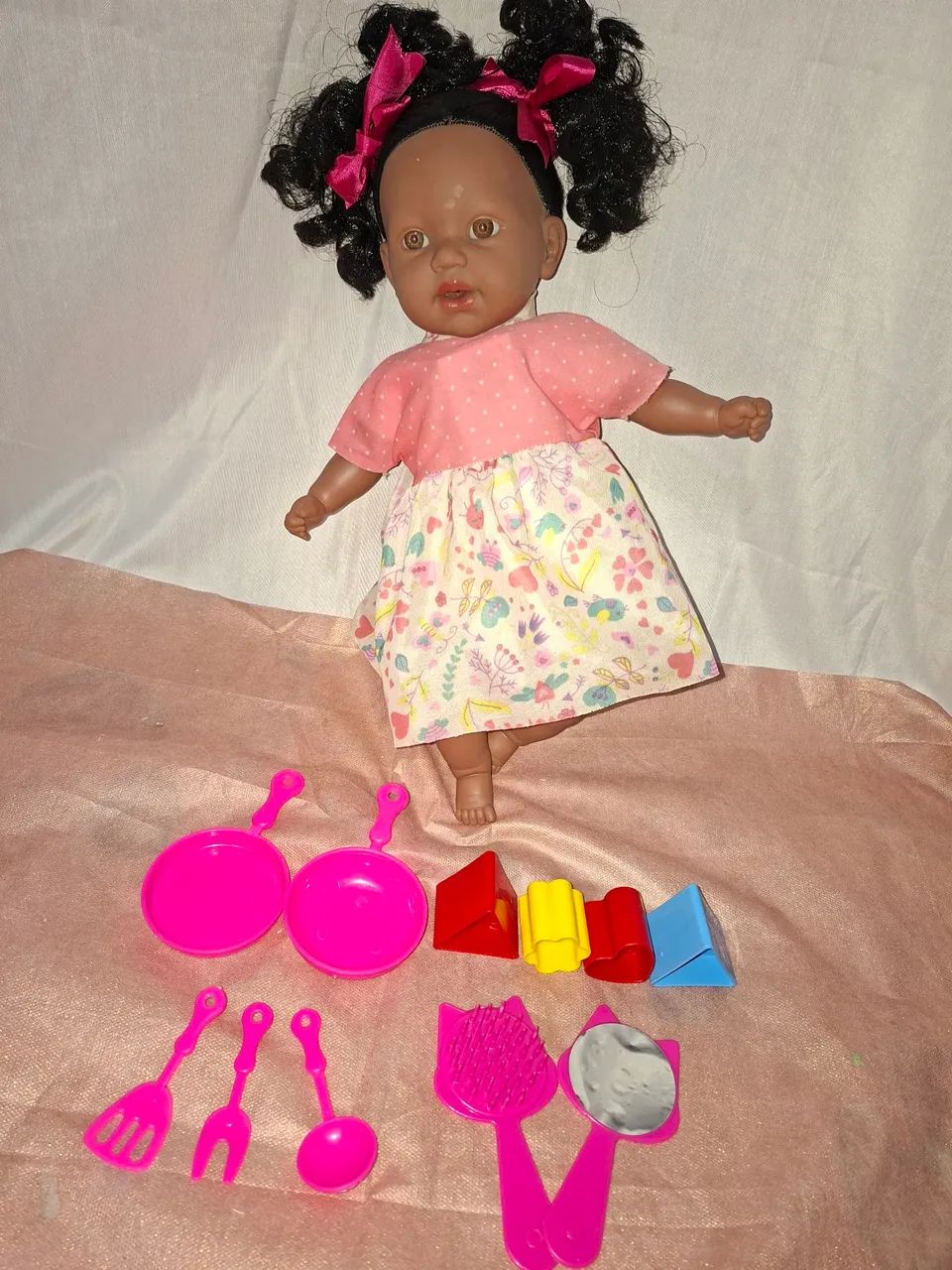 Kit Boneca Negra +Acessórios  - Foto 3