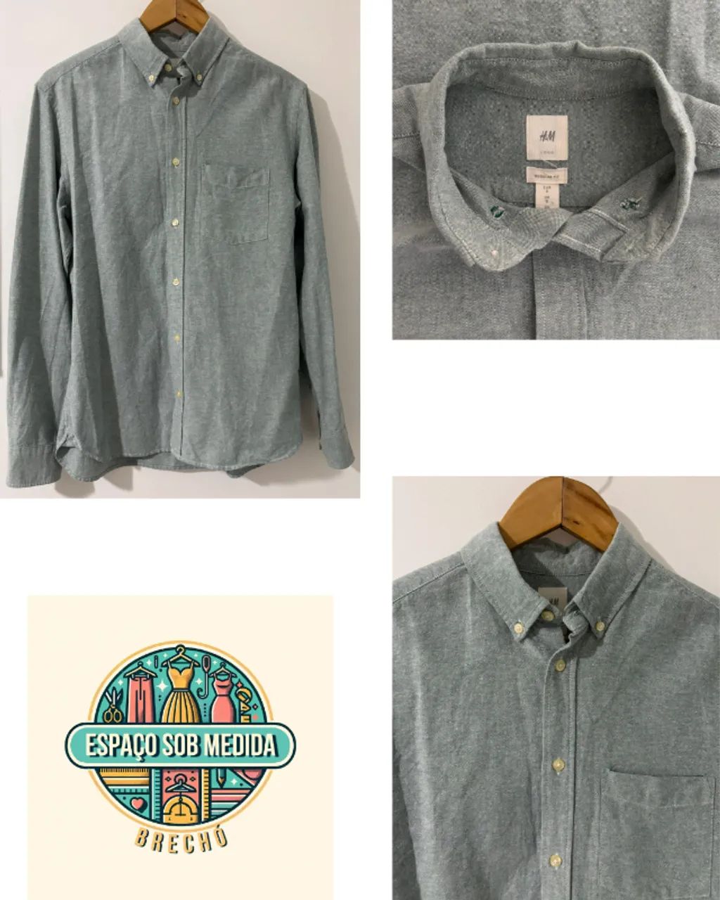 Camisa social H&M masculina