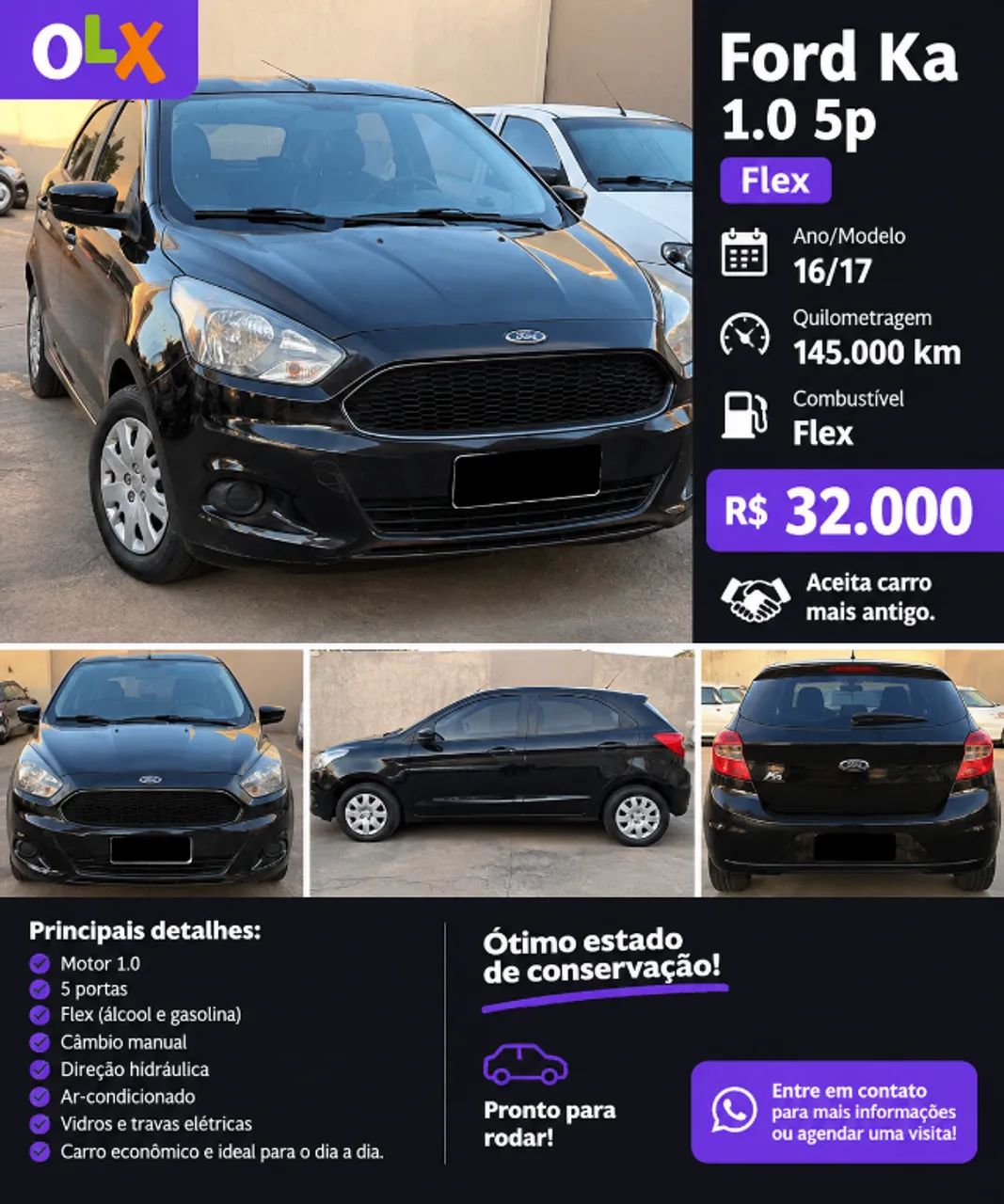 Ford Ka Ka 1.0 SE/SE Plus TiVCT Flex 5p 2017
