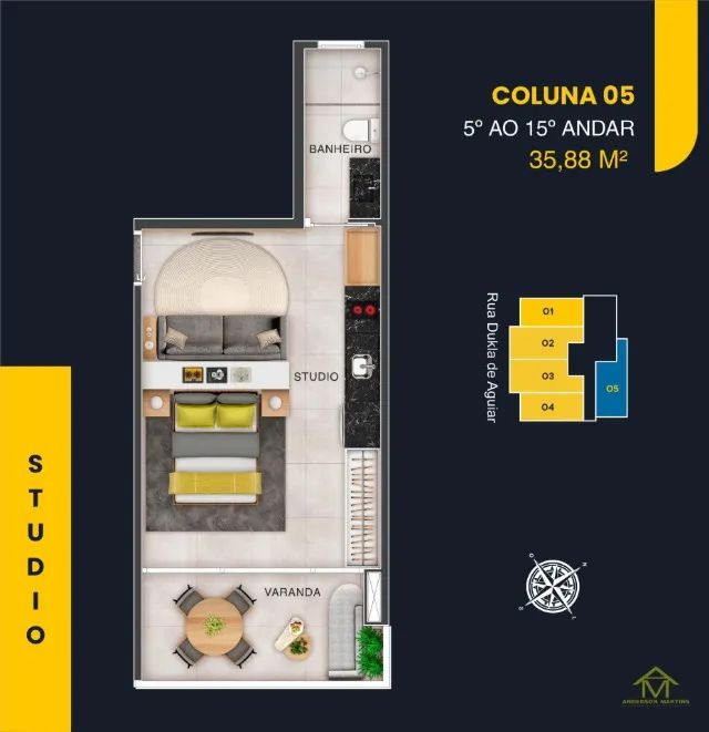 Studio moderno e inteligente: Canal One  código: 29158PC - Foto 4