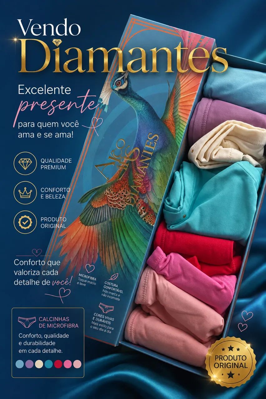 Cuecas e calcinhas diamantes - Foto 2