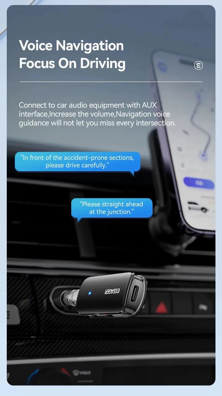 Adaptador Receptor Bluetooth 5.3 Essager - Foto 3