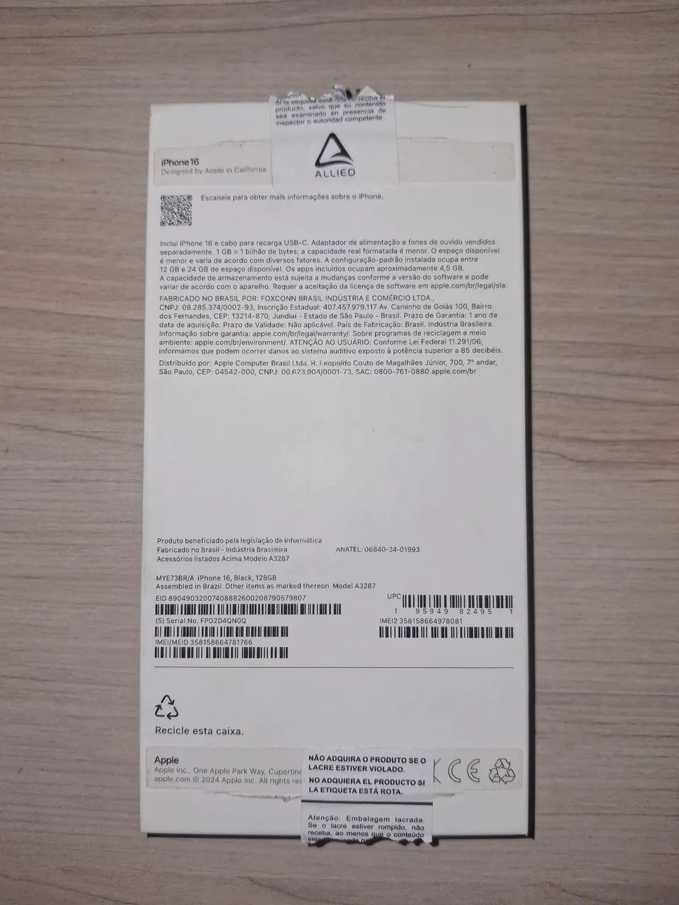 Iphone 16 - 128gb - Open box - Novo - Foto 4