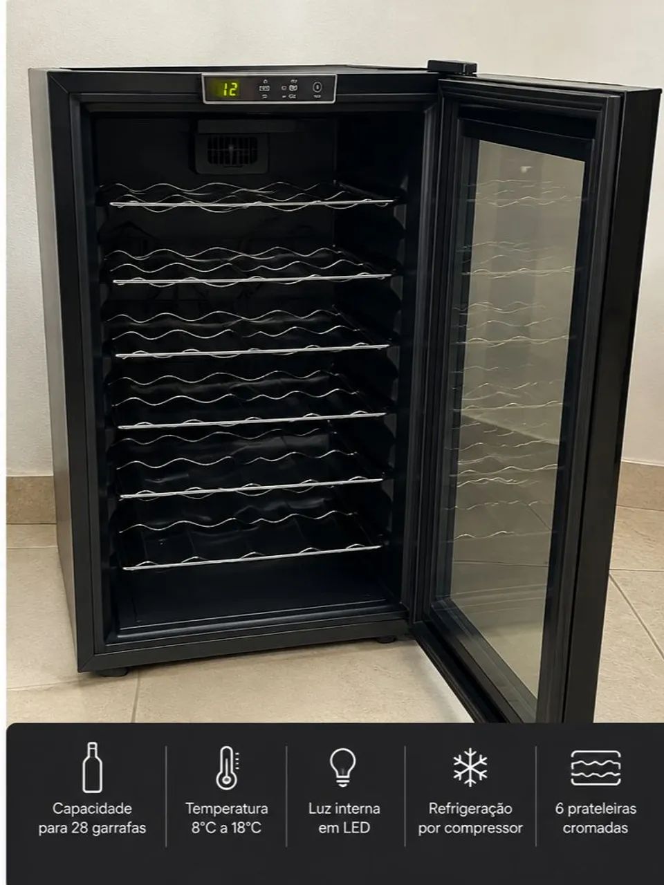 Adega Midea WCA-28 (28 garrafas) - Foto 2
