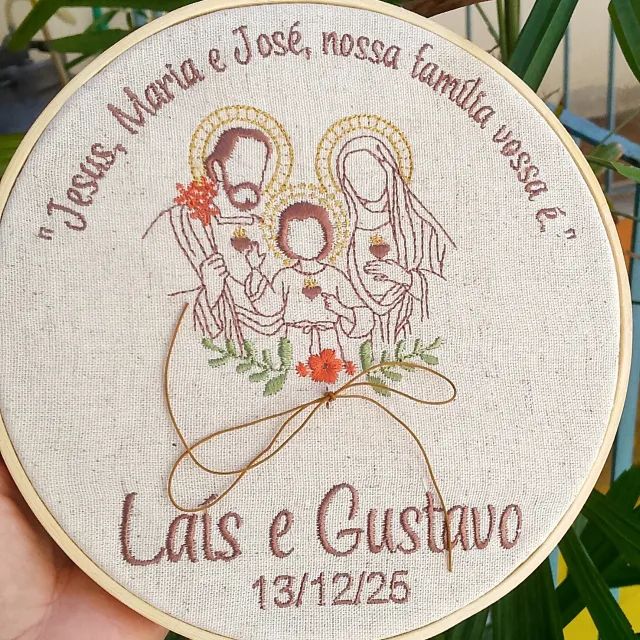 Porta alianças Casamento Bordado Personalizado - Foto 3
