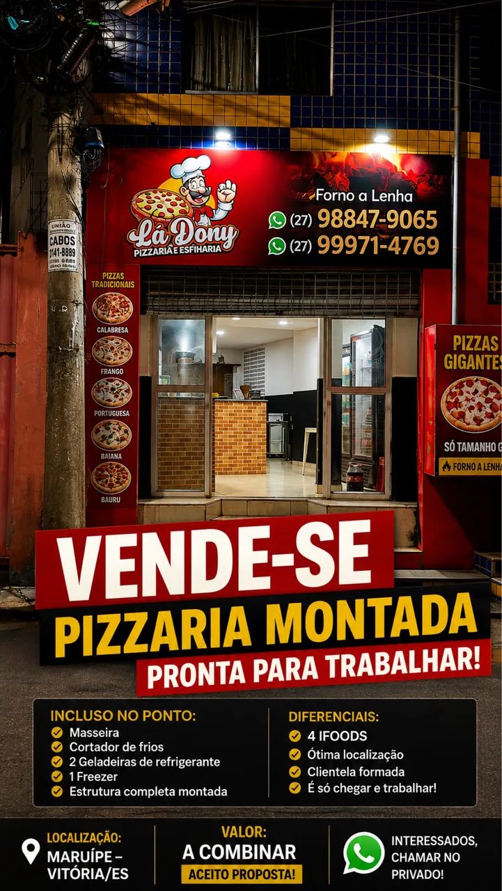 Vendo pizzaria 