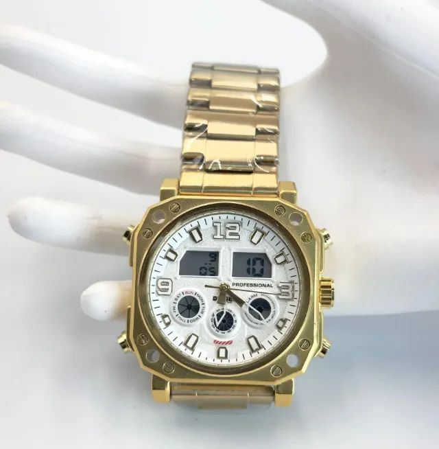  Relógio Diesel Quadrado Dual Time - Foto 3