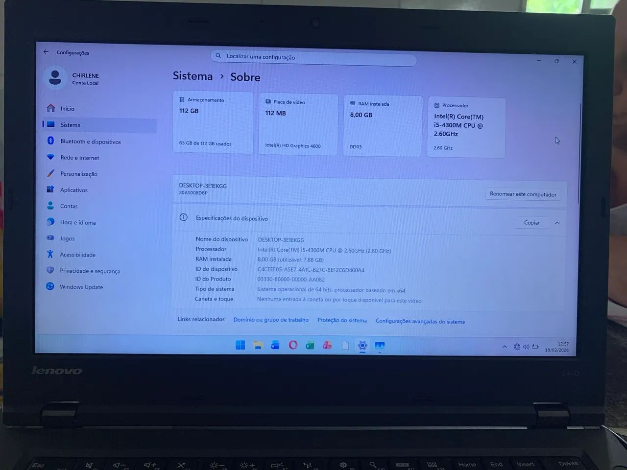 Notebook Lenovo ThinkPad L440 - Foto 3