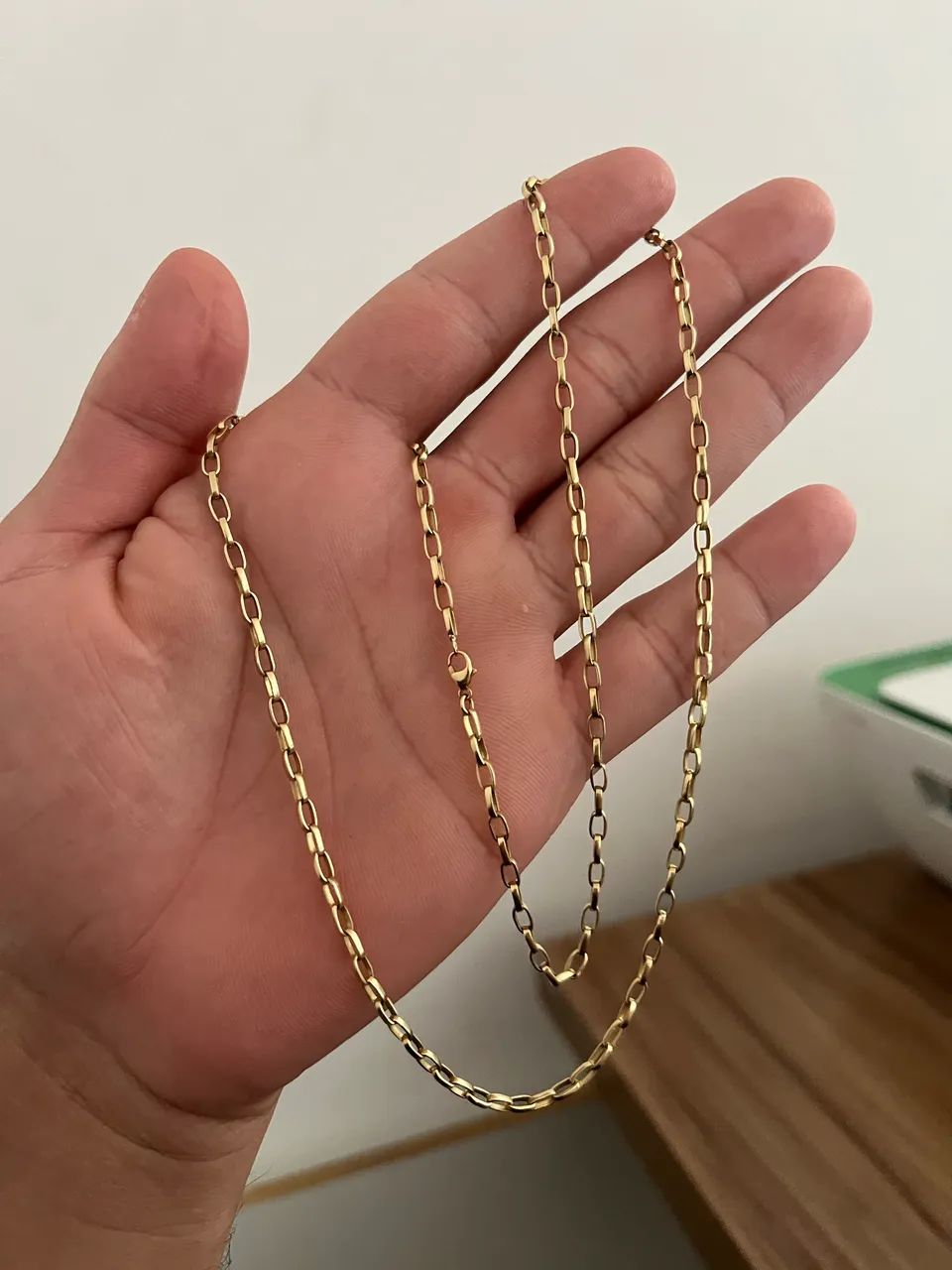 Corrente Maciça de Ouro 18k modelo tijolinho  - Foto 4