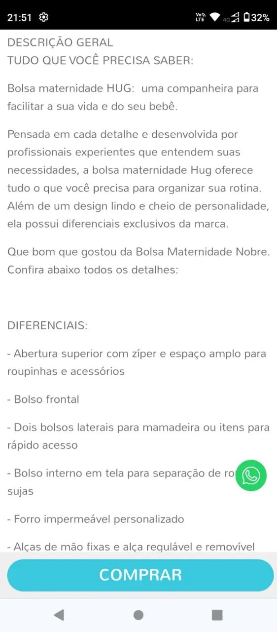 Conjunto (Bolsa M e Mala Maternidade - linha nobre cinza (marca Hug)  - Foto 3