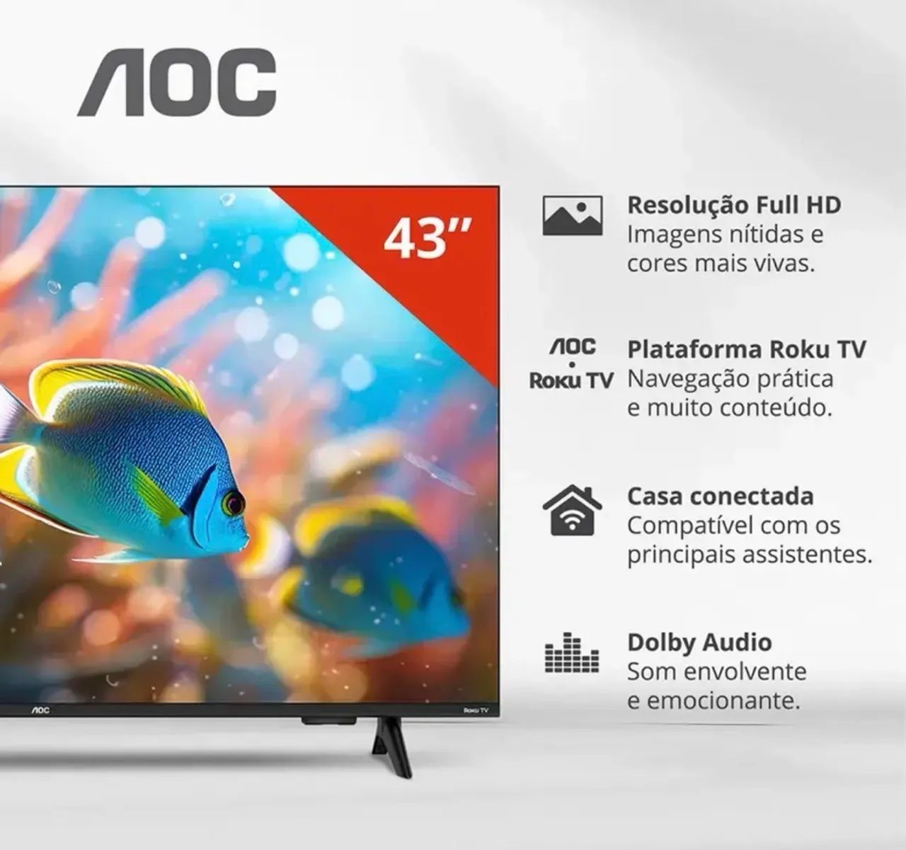 Vendo TV 55 e 43. Novas na caixa - Foto 4