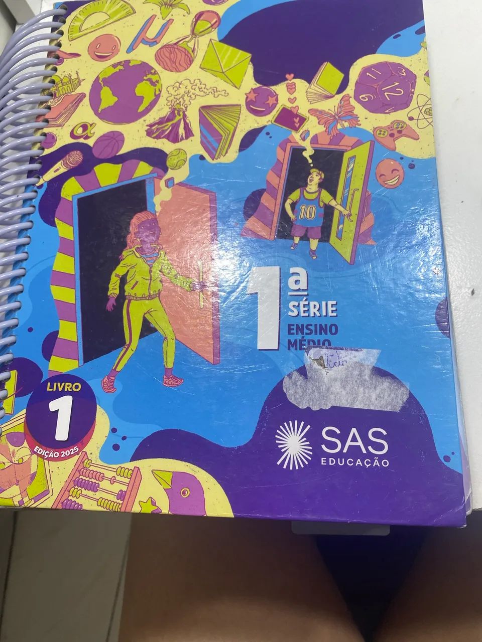 Livros sas 1 ano edição 2025, vem os 6 módulos, livro de artes, sociologia e filosofia 