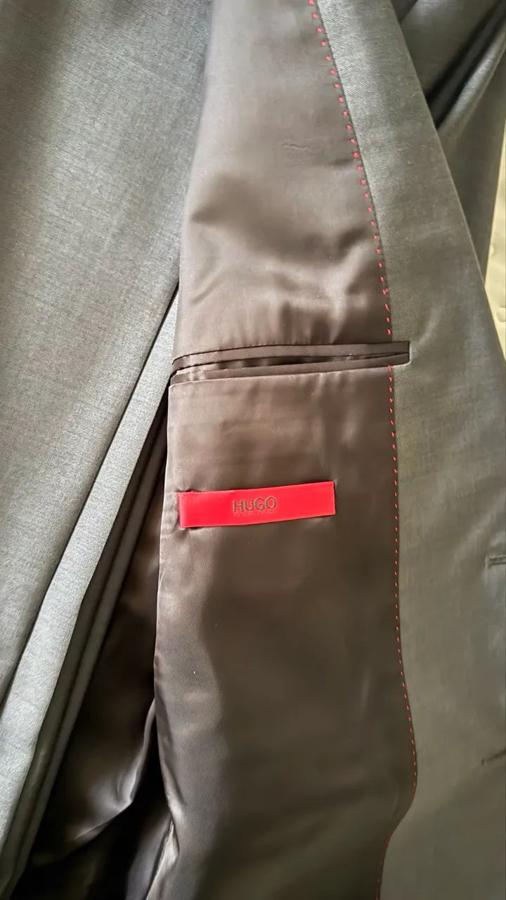 Terno Hugo Boss Slim Fit Cinza Grafite - Foto 4