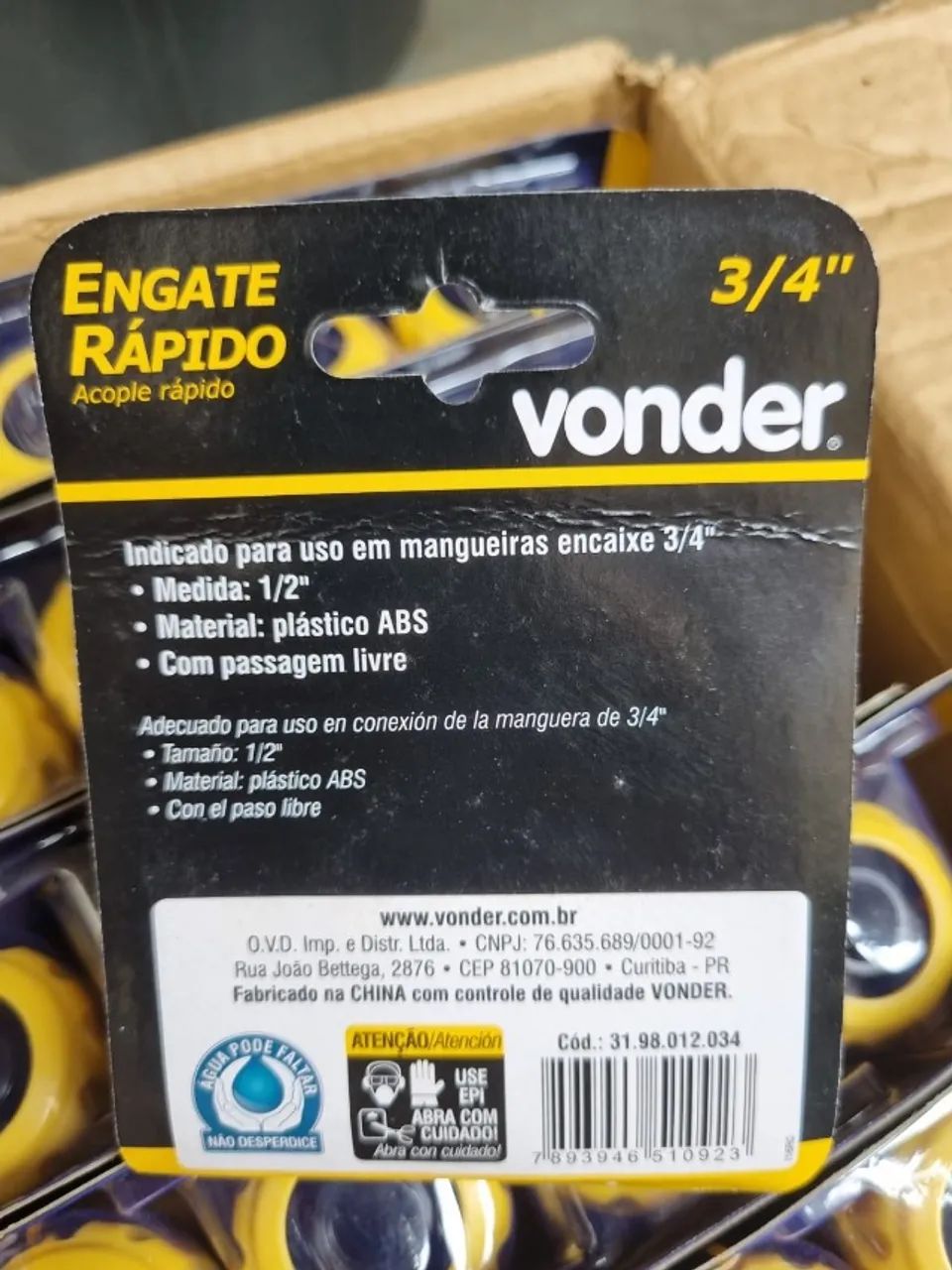 Engate Rápido Para Mangueira 3/4 Passagem Livre Vonder - Foto 3