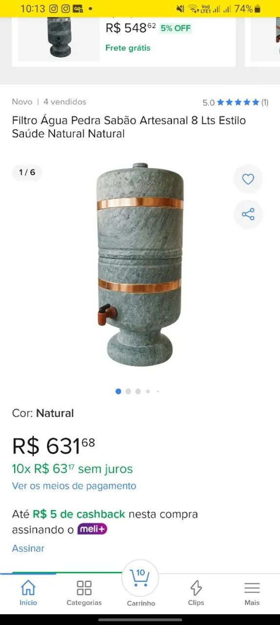 Filtro de pedra sabão 65576126881666122