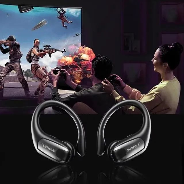 Fone De Ouvido Sem Fio Lenovo EA305 Bluetooth 5.4 Modo Duplo IPX5 Touch Microfone Esportes - Foto 2