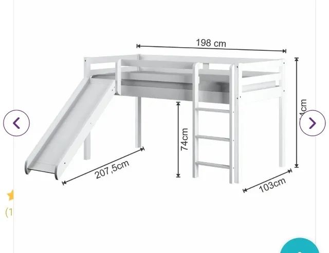 Cama solteiro com escorregador Casatema (sem colchão) - Foto 2